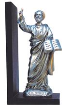 ST. PETER RIGHT-HAND PEWTER STYLE BOOKEND